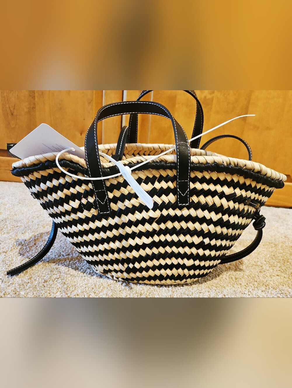 NEW! Isabel Marant Leather & Straw Beach Tote